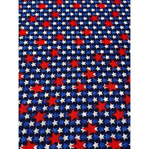 Robert Kaufman Boy Scouts Cotton Fabric 18x21 Inches Red White Blue Star Print